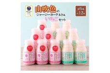 【山のいぶき】山吹色のジャージーヨーグルト いちご 乳脂肪分 5％以上 低温殺菌 素材の味 飲むヨーグルト いちごミルク 150ml 2種 各6本 計12本 飲みきり ギフト 贈答 セット 阿蘇健康農園 FOODEX JAPAN ご当地ヨーグルトグランプリ 金賞 熊本 阿蘇 小国郷