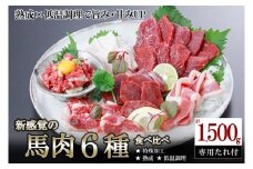 【令和8年3月出荷分】厳選 馬肉 盛り合わせ 6種 1500g 1.5kg 赤身 フタエゴ ハツ サガリ ユッケ コウネ 特許製法 氷温熟成 低温調理 レア 小分け 焼くだけ簡単 専用醤油 タレ付 真空パック レビューキャンペーン 対象品 熊本 小国町