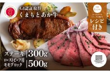 くまもと阿蘇あか牛ステーキ・ローストビーフ用モモブロックセット《60日以内に出荷予定（土日祝除く）》