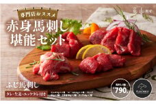 専門店おススメ!赤身馬刺しの堪能セット 合計約790g						