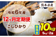 【12ヶ月定期便】令和6年産 定期便 こしひかり 10kg 無洗米 阿蘇 うぶやま 米 定期便 熊本県産 ふるさと納税 精米 ひの 米 こめ ふるさとのうぜい コシヒカリ コメ お米 おこめ《申込み翌月から出荷》