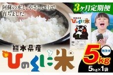 【3ヶ月定期便】 無洗米 ひのくに米 5kg 《お申込み月の翌月から出荷開始》 食品 米 こめ コメ 熊本県産 ふるさと納税 お米 おこめ 熊本