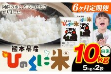 【6ヶ月定期便】 白米 ひのくに米 10kg 《お申込み月の翌月から出荷開始》 食品 米 こめ コメ 熊本県産 ふるさと納税 お米 おこめ 熊本
