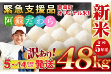 【令和5年産】【訳あり】阿蘇だわら48kg（5kg×6、6kg×3） 熊本県 高森町 オリジナル米 