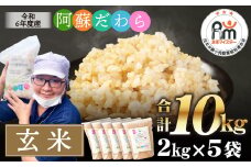 ＜令和6年産＞阿蘇だわら（玄米）10kg（2kg×5）熊本県 高森町 オリジナル米