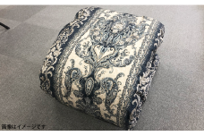 シルクタッチ ツインドームキルト 高級 ポーランド産 羽毛掛ふとん 1.5kg 150×210cm シングルサイズ 【ブルー系】