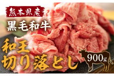 熊本県産 黒毛和牛 和王 切り落し 300g×3 計900g 牛肉