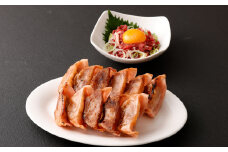 熊本 馬刺し 馬肉ぎょうざ50個・馬肉ユッケ100g(50g×2袋) セット たれ付き
