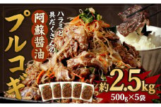 ハラミと具だくさんの阿蘇醤油プルコギ 約2.5kg 京都 韓国屋台料理店ナム月山オーナー監修 お肉 肉 牛肉