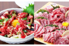 熊本 馬刺し 極上霜降り (大トロ) 200g+馬肉ユッケ200g 計400g セット たれ付き