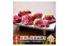 熊本 馬刺し 特選霜降り(中トロ) 50g×20個 計1kg たれ付き