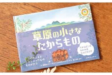 南郷檜で作ったオオルリシジミのブローチ【青系】と絵本のセット