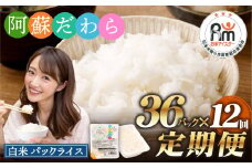 【12回定期便】 阿蘇だわら パックライス  1回あたり200g×36パック 熊本県 高森町