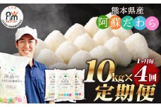 【1ヶ月毎4回定期便】阿蘇だわら 10kg（5kg×2袋）お米 定期便 合計 お米 5kg×8袋 お米 10kg 20kg 30kg以上 米 精米 阿蘇のお米