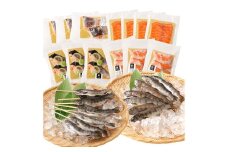 阿蘇から届く かわべの湧水やまめ・ASOサーモン 阿蘇一周セット 川魚 やまめ サーモン 熊本県 高森町