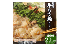 ＜牛もつ鍋20人前＞国産牛 もつ鍋 セット もつ 合計1.8kg 20人前 （2人前×10回分）