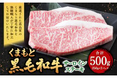 くまもと黒毛和牛 サーロインステーキ 500g（250g×2パック） 牛肉 牛 肉 黒毛和牛 和牛 お取り寄せ