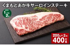 【1ヶ月毎2回定期便】くまもとあか牛 サーロインステーキ 200g 計400g 牛肉 お肉 肉