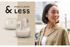 【＆Less】ワイヤレスイヤホン グレー カナル型 Bluetooth Ver.5.3 【日本製】ノイズキャンセリング iPhone Android スマホ マイク 通話 ヘッドセット＜2025年2月下旬発送開始予定＞
