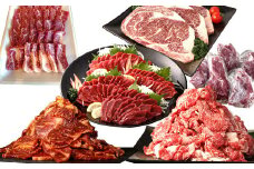 【 定期便 】 阿蘇 からの贈り物 全6回 肉 牛肉 あか牛 切り落とし 切落し リブロース ステーキ 黒毛和牛 和牛 カルビ 焼肉 焼き肉 ブランド牛 馬刺し 馬肉 赤身 冷凍
