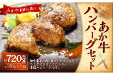 あか牛100％ハンバーグセット あか牛ハンバーグ 約120g×6個 ハンバーグ 惣菜 おかず牛 牛肉 和牛