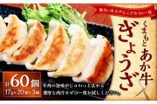 熊本和牛あか牛ぎょうざ60個 あか牛ぎょうざ20個入り×3箱 和牛 あか牛 冷凍 生餃子 ぎょうざ おかず 総菜