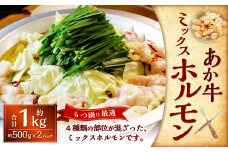 熊本和牛あか牛ホルモン約1kg（約500g×2）あか牛 もつ鍋 焼肉 ホルモン 焼き BBQ