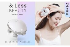 【&Less BEAUTY】 小型スクラブハンドマッサージャー 【2年保証】 ／ 日本製 ヘッドスパ 防水 美容・頭皮ケア コードレス