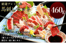 馬刺し すがのや 厳選プレミアム 馬刺し セット 460g 熊本 千興ファーム 馬肉 《60日以内に出荷予定(土日祝除く)》 冷凍 配送 新鮮 さばきたて 真空パック SQF ミシュラン 生食用 肉 菅乃屋 熊本県御船町 数量限定 馬刺し 食べ比べ 馬刺し 熊本 
