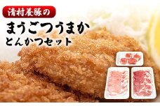 まうごつうまかとんかつセット 1kg 清村養豚《60日以内に出荷予定(土日祝除く)》 ロース ヒレ 肩ロース とんかつ かつ丼 みそかつ 熊本県 御船町