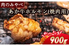 熊本県産 あか牛 焼肉 ホルモン 900g 肉のみやべ《120日以内に出荷予定(土日祝除く)》熊本県産 熊本県 御船町