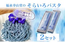 御船町 福永幸山堂のそらいろパスタ 2個入り《60日以内に出荷予定(土日祝除く)》熊本県 御船町 福永幸山堂 パスタ 青いパスタ