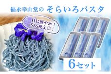 御船町 福永幸山堂のそらいろパスタ 6個入り《60日以内に出荷予定(土日祝除く)》熊本県 御船町 福永幸山堂 パスタ 青いパスタ