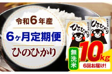 【6ヶ月定期便】令和6年産 無洗米 ひのひかり 定期便 10kg《お申込み月の翌月から出荷開始》令和6年産 熊本県産 ふるさと納税 精米 ひの 米 こめ ふるさとのうぜい ヒノヒカリ コメ お米