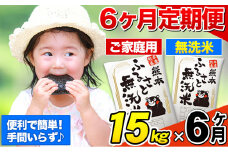 【6ヶ月定期便】無洗米 定期便《お申込み月の翌月から出荷開始》 熊本ふるさと無洗米 15kg 訳あり 米 コメ こめ 熊本県産 米 ふるさと納税 わけあり 以上のお米ならこれ お米 おこめ 熊本 SDGs むせんまい kome musennmai