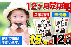 【12ヶ月定期便】無洗米 定期便《お申込み月の翌月から出荷開始》 熊本ふるさと無洗米 15kg 訳あり 米 コメ こめ 熊本県産 米 ふるさと納税 わけあり 以上のお米ならこれ お米 おこめ 熊本 SDGs むせんまい kome musennmai