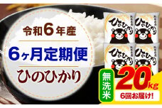 【6ヶ月定期便】令和6年産 無洗米 ひのひかり 定期便 20kg《お申込み月の翌月から出荷開始》令和6年産 熊本県産 ふるさと納税 精米 ひの 米 こめ ふるさとのうぜい ヒノヒカリ コメ お米