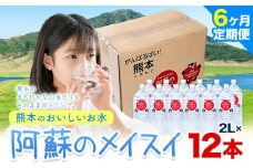 【6ヶ月定期便】水 熊本 の おいしい お水 阿蘇 メイスイ 天然水  2L × 12本 2ケース 丸富産業《 お申込み月の翌月から出荷開始》熊本県 御船町 水 天然水 みず 熊本 飲料 熊本県 ミネラルウォーター