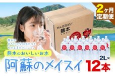 【2ヶ月定期便】水 熊本 の おいしい お水 阿蘇 メイスイ 天然水  2L × 12本 2ケース 丸富産業《 お申込み月の翌月から出荷開始》熊本県 御船町 水 天然水 みず 熊本 飲料 熊本県 ミネラルウォーター