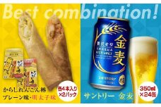 FKK19-06C からしれんこん棒2種とビール（サントリー金麦）のセット