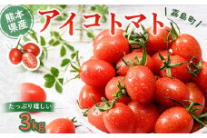 FKK19-750 嘉島町産アイコトマト3kg もぎたて 産地直送 産直 有機肥料 甘い フルーティー ミニトマト プチトマト リコピン 新鮮 フレッシュ サラダ 朝食 野菜 食品