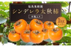 【2024年11月上旬～12月下旬発送予定】シンデレラ 太秋柿 木箱入り 大玉 3玉 約1kg