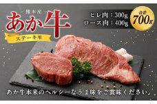 熊本産 ステーキ用 あか牛 ヒレ肉 ロース肉 2種類 合計700g