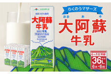 【6ヶ月定期便】 大阿蘇牛乳 1L×6本×6ヶ月 合計36L 紙パック