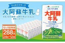 【12ヶ月定期便】大阿蘇牛乳 250ml×24本×12ヶ月 合計288本