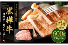 くまもと黒毛和牛 杉本本店 黒樺牛 A4~A5等級 肉厚サーロインステーキ 300g×2 計600g