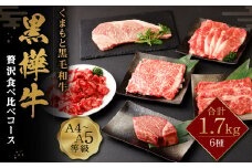 くまもと黒毛和牛 杉本本店 黒樺牛 A4~A5等級  贅沢食べ比べコース 計1.7kg