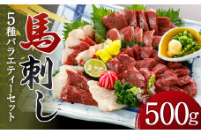 馬刺し 5種 バラエティーセット 500g ブロック 人気部位 セット
