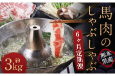 【6か月定期便】 熊本産 馬肉のしゃぶしゃぶ 約3kg（約500g×6か月）
