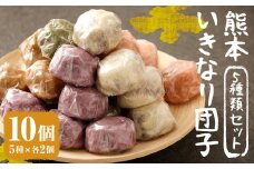 熊本 いきなり団子 10個 セット 5種類 各2個 いきなり団子 詰め合わせ 九州産 さつまいも サツマイモ さつま芋 熊本名物 和菓子 スイーツ おやつ 手土産 お土産 冷凍